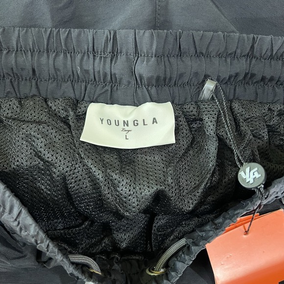 New YoungLA Men's 2015 Elite Track Pants Large Black Gray Wide Leg Y2K Style - Picture 5 of 9